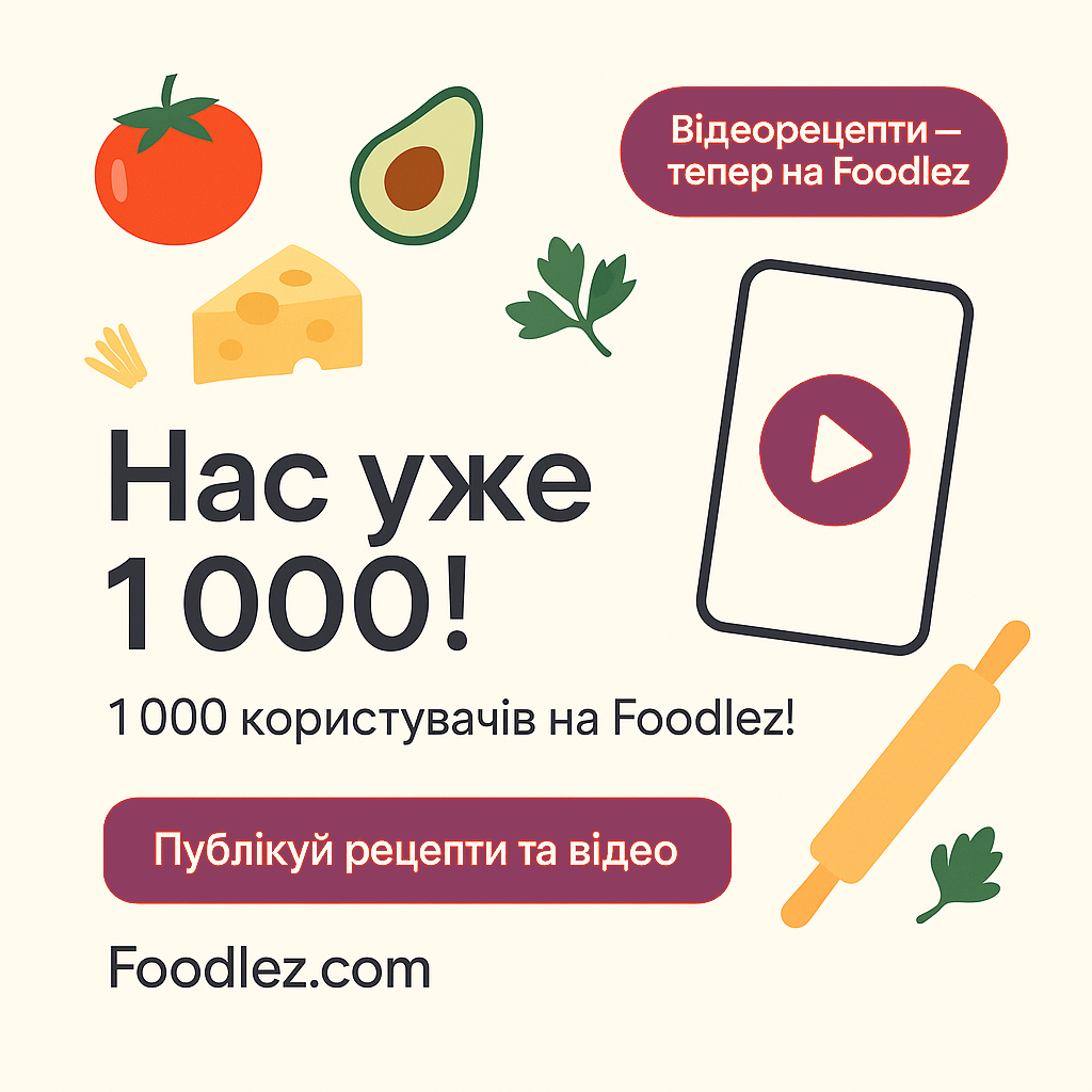 1 000 користувачів на Foodlez — дякуємо!